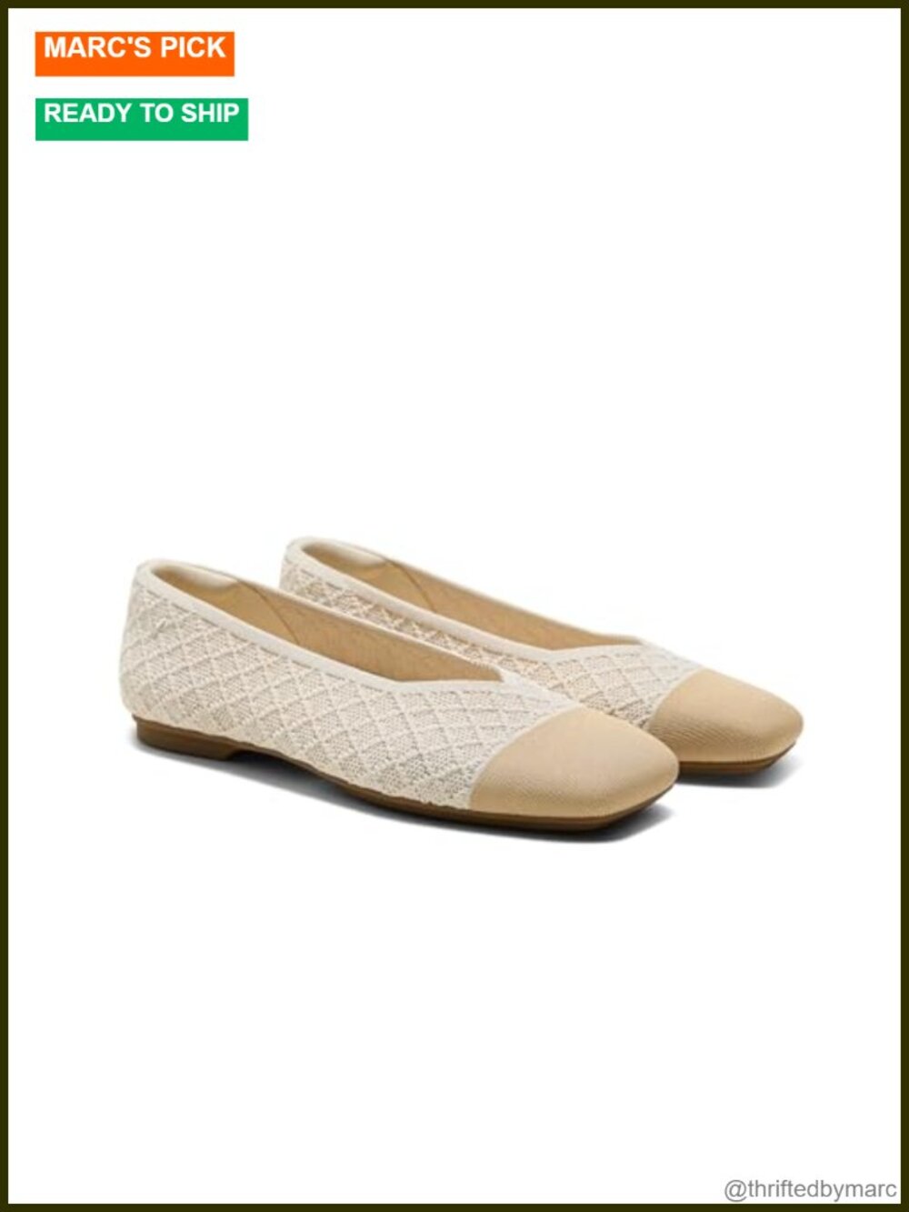 Women's Ballet Flats Square Toe V-Cut Washable Comfort Shoes